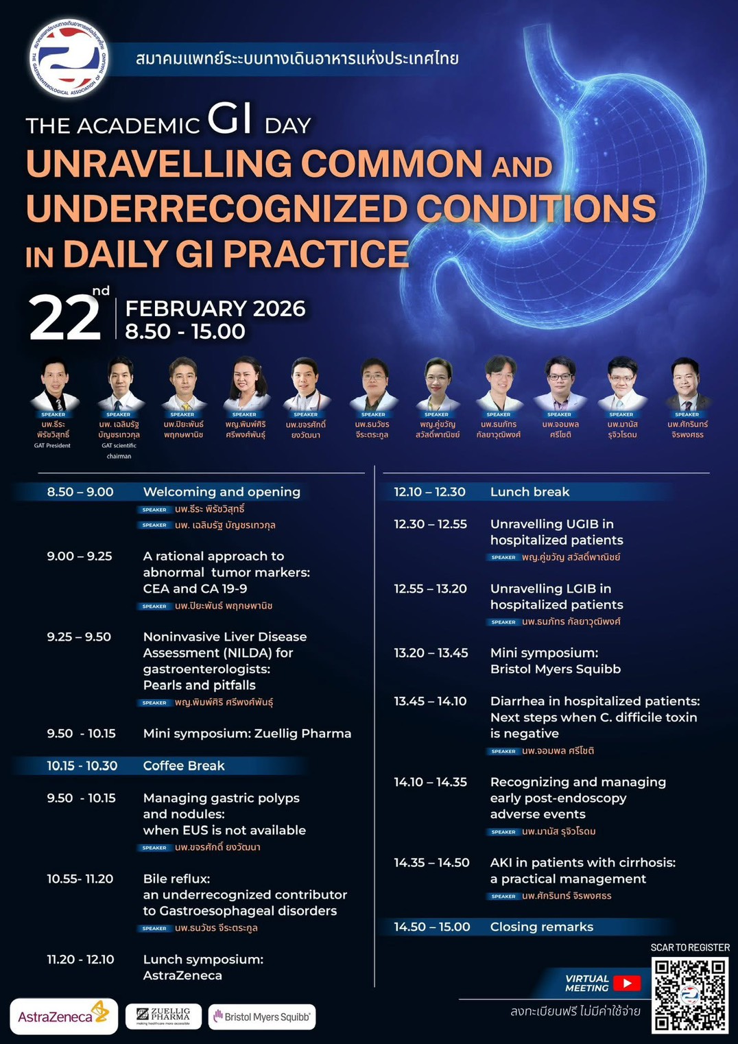 THE ACADEMIC GI DAY : UNRAVELLING COMMON AND UNDERRECOGNIZED CONDITIONS IN DAILY GI PRACTICE